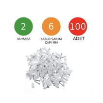 BETON ÇİVİLİ KABLO TUTUCU KROŞE NO: 2 - 6 MM (400 ADET) 4 PAKET