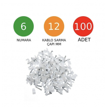 BETON ÇİVİLİ KABLO TUTUCU KROŞE NO: 6 - 12MM (400 ADET)  4  PAKET