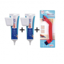 DERZMATİK DERZ DOLGU GAGA UÇLU BEYAZ 380 GR. 2'Lİ + 1 ADET DERZ KAZIYICI