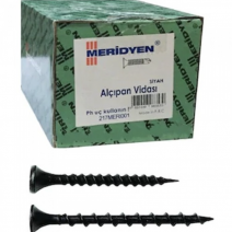 MERİDYEN ALÇIPAN VİDASI 3,5X25 SİVRİ UÇLU - 1000 ADET