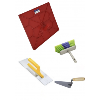 USTA SIVACI SETİ: SIVACI KÜREĞİ + ALÇI MALASI + SU SERPME FIRÇASI + SIVA MALASI